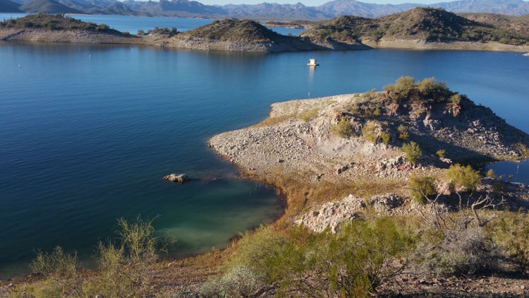 lake and mountains